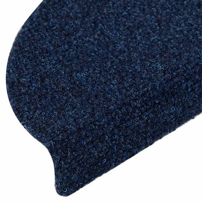 Tappetini per scale autoadesivi 15 pz 56x17x3 cm blu navy semicircolari - homemem39