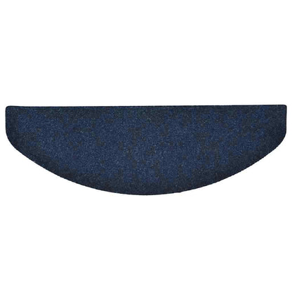 Tappetini per scale autoadesivi 15 pz 65x21x4 cm blu navy semicircolari grandi