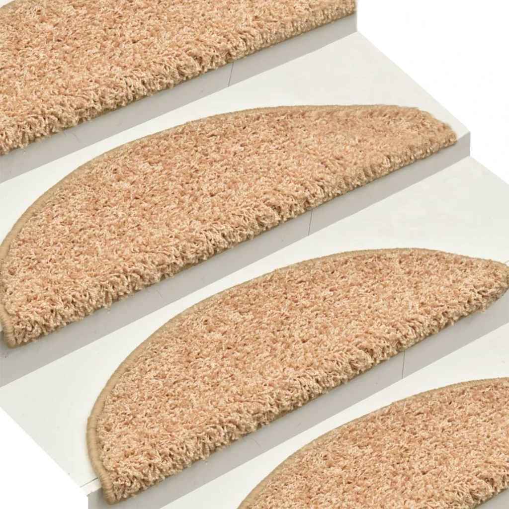 Tappetini per scale 15 pz 56x17x3 cm Oro Semicircolari | homemem39