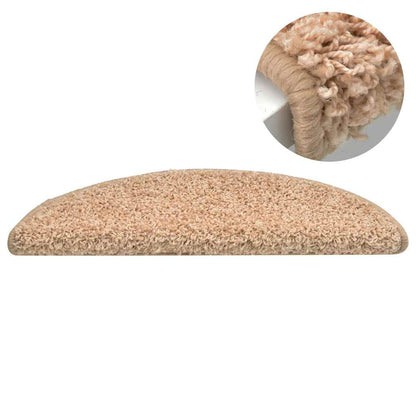 Tappetini per scale 15 pz 56x17x3 cm Oro Semicircolari | homemem39