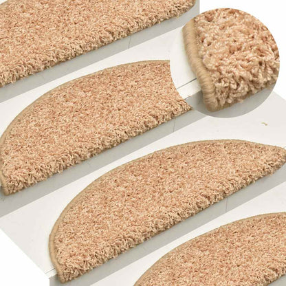 Tappetini per scale 15 pz 56x17x3 cm Oro Semicircolari | homemem39