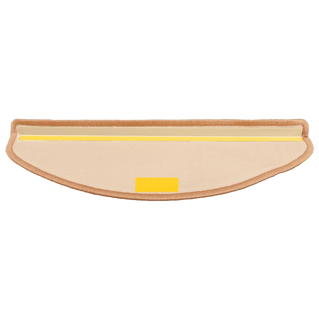 Tappetini Autoadesivi per Scale 15 pz Beige 65x21x4 cm