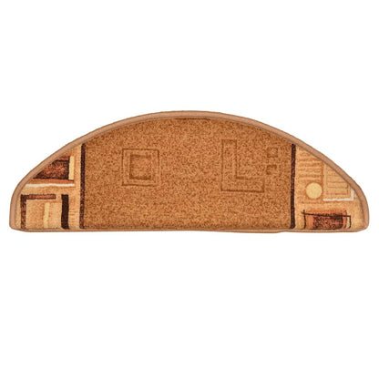 Tappetini Autoadesivi per Scale 15 pz Beige 65x21x4 cm