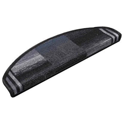 Tappetini Autoadesivi per Scale 15 pz Nero e Grigio 65x21x4 cm