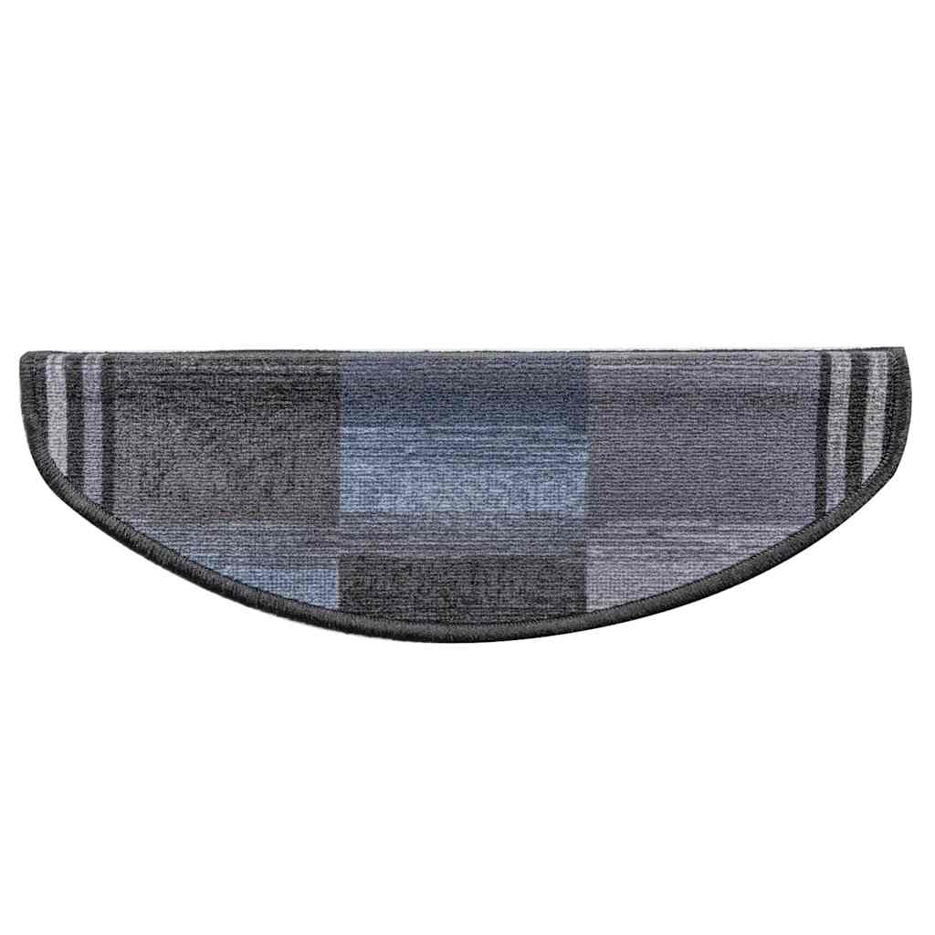 Tappetini Autoadesivi per Scale 15 pz Nero e Grigio 65x21x4 cm