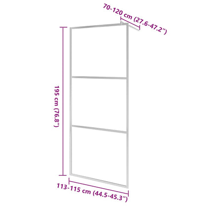 Parete per Doccia Walk-in in Vetro ESG Trasparente 115x195 cm | homemem39