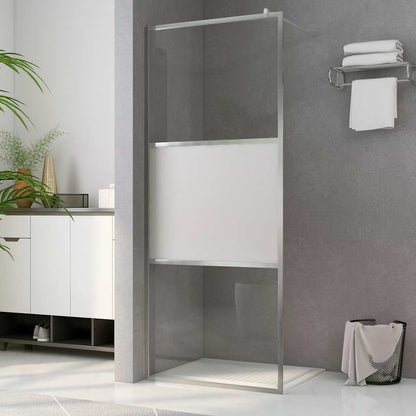 Parete per Doccia Walk-in Vetro Semi Smerigliato ESG 115x195 cm | homemem39
