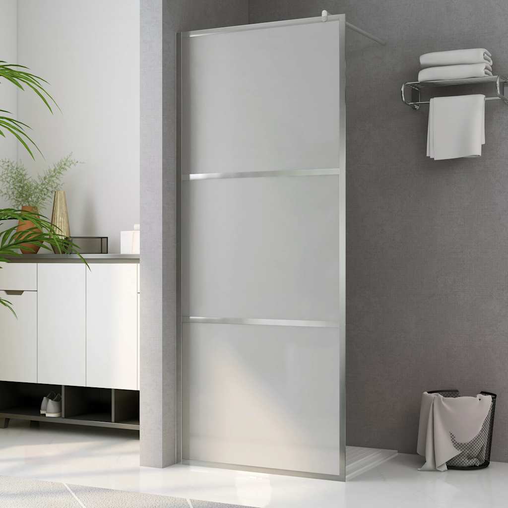 Parete per Doccia Walk-in in Vetro Smerigliato ESG 80x195 cm