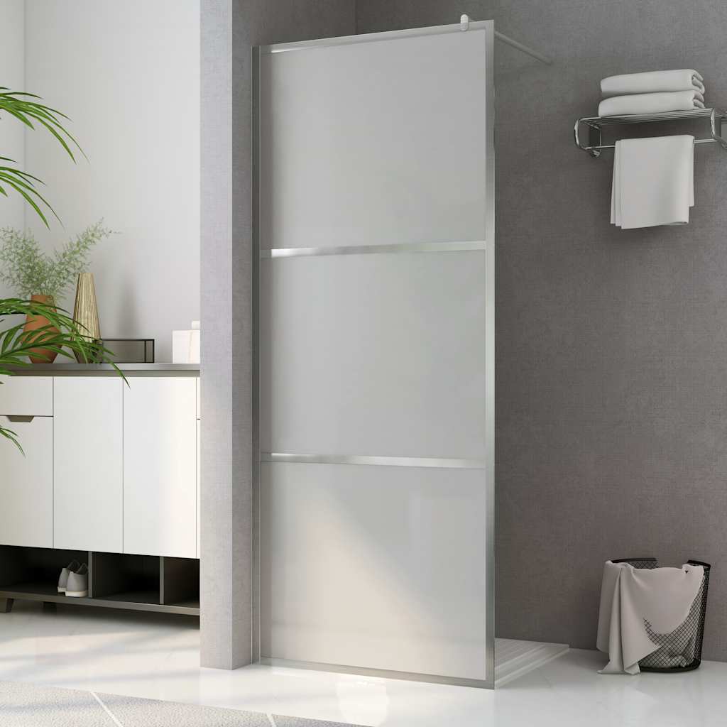 Parete per Doccia Walk-in in Vetro Smerigliato ESG 140x195 cm | homemem39