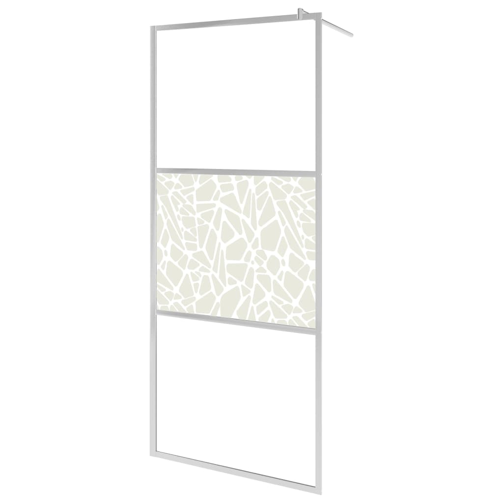 Parete per Doccia Walk-in in Vetro ESG Design Pietra 80x195 cm - homemem39