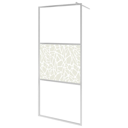 Parete per Doccia Walk-in in Vetro ESG Design Pietra 80x195 cm - homemem39