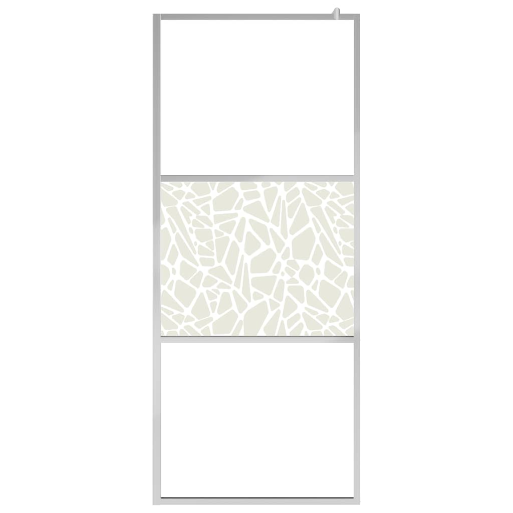 Parete per Doccia Walk-in in Vetro ESG Design Pietra 80x195 cm