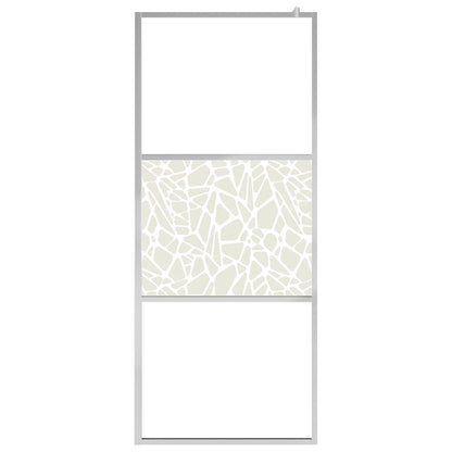 Parete per Doccia Walk-in in Vetro ESG Design Pietra 100x195 cm | homemem39