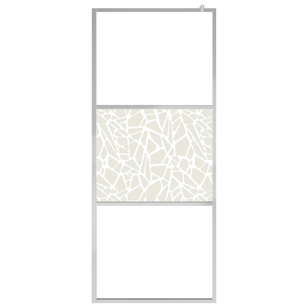 Parete per Doccia Walk-in in Vetro ESG Design Pietra 115x195 cm - homemem39