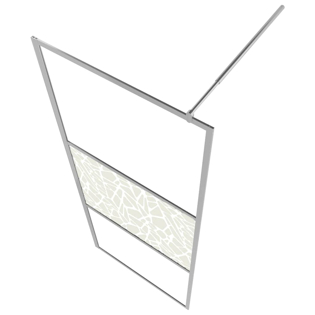 Parete per Doccia Walk-in in Vetro ESG Design Pietra 115x195 cm | homemem39