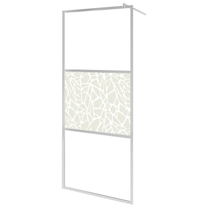 Parete per Doccia Walk-in in Vetro ESG Design Pietra 140x195 cm | homemem39