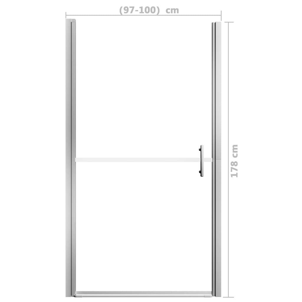 Porta per Doccia in Vetro Temperato 100x178 cm