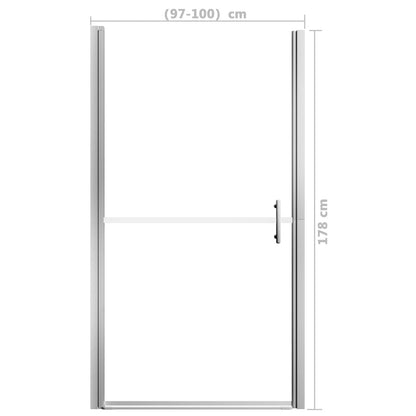 Porta per Doccia in Vetro Temperato Smerigliato 100x178 cm | homemem39