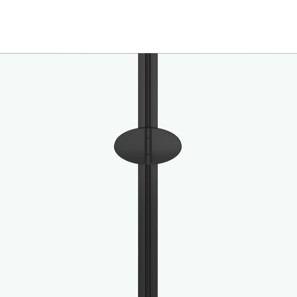 Box Doccia Pieghevole a Libro in ESG 120x68x130 cm Nero | homemem39