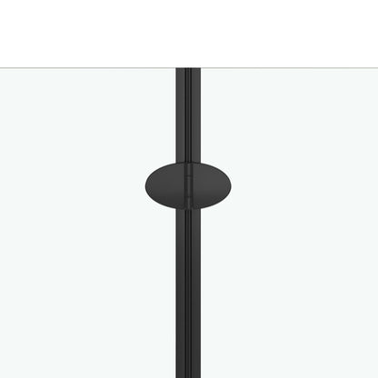 Box Doccia Pieghevole a Libro in ESG 120x68x130 cm Nero | homemem39