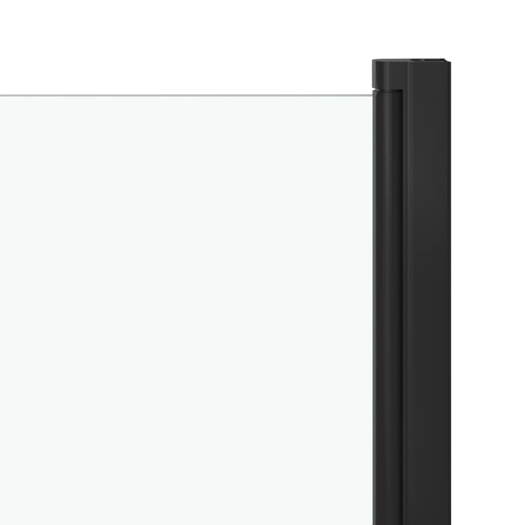 Box Doccia Pieghevole a Libro 2 Pannelli in ESG 120x140 cm Nero | homemem39