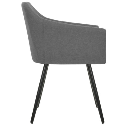 323093 vidaXL Dining Chairs 2 pcs Light Grey Fabric