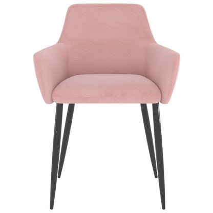 Sedie da Pranzo 2 pz Rosa in Velluto | homemem39