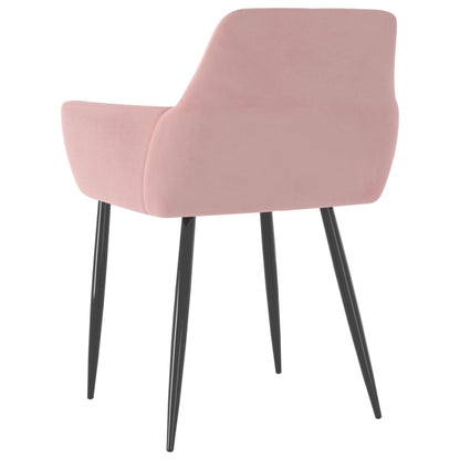 Sedie da Pranzo 2 pz Rosa in Velluto | homemem39