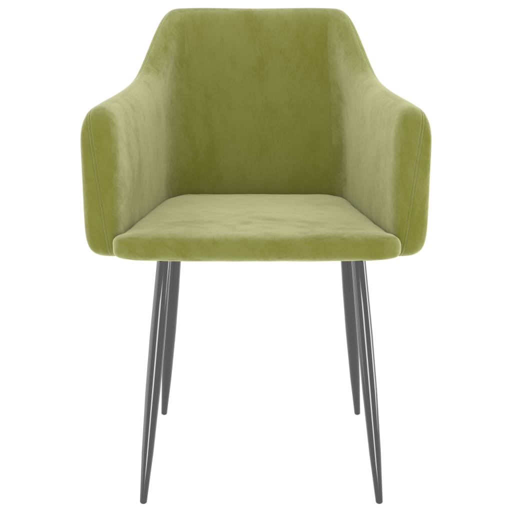 Sedie da Pranzo 2 pz Verde Chiaro in Velluto | homemem39