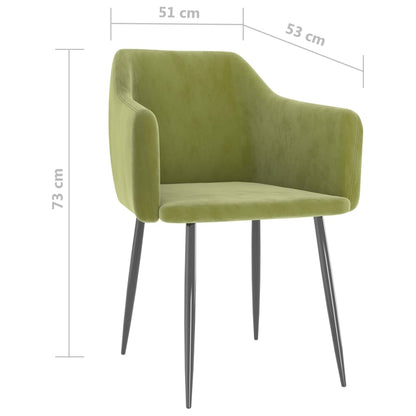 Sedie da Pranzo 2 pz Verde Chiaro in Velluto | homemem39
