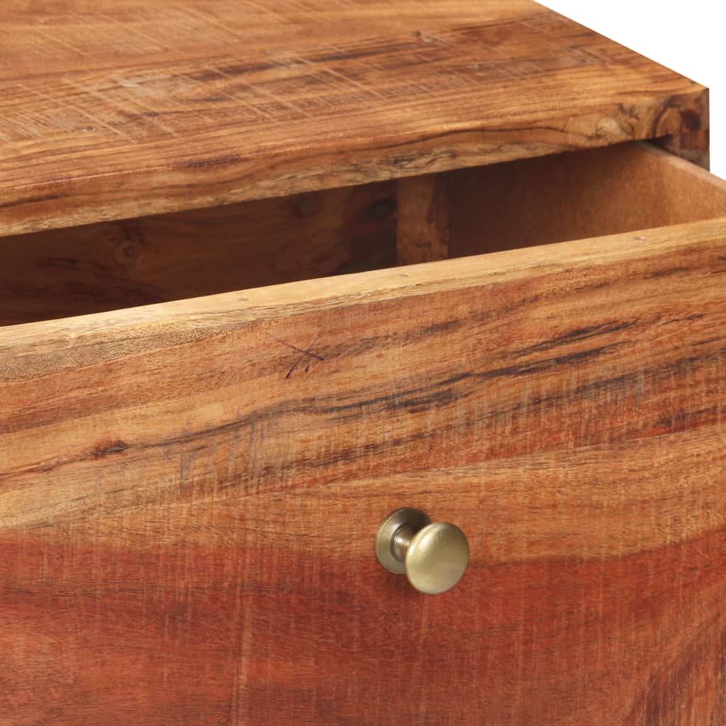 Tavolo Consolle 90x35x75 cm in Legno Grezzo di Acacia