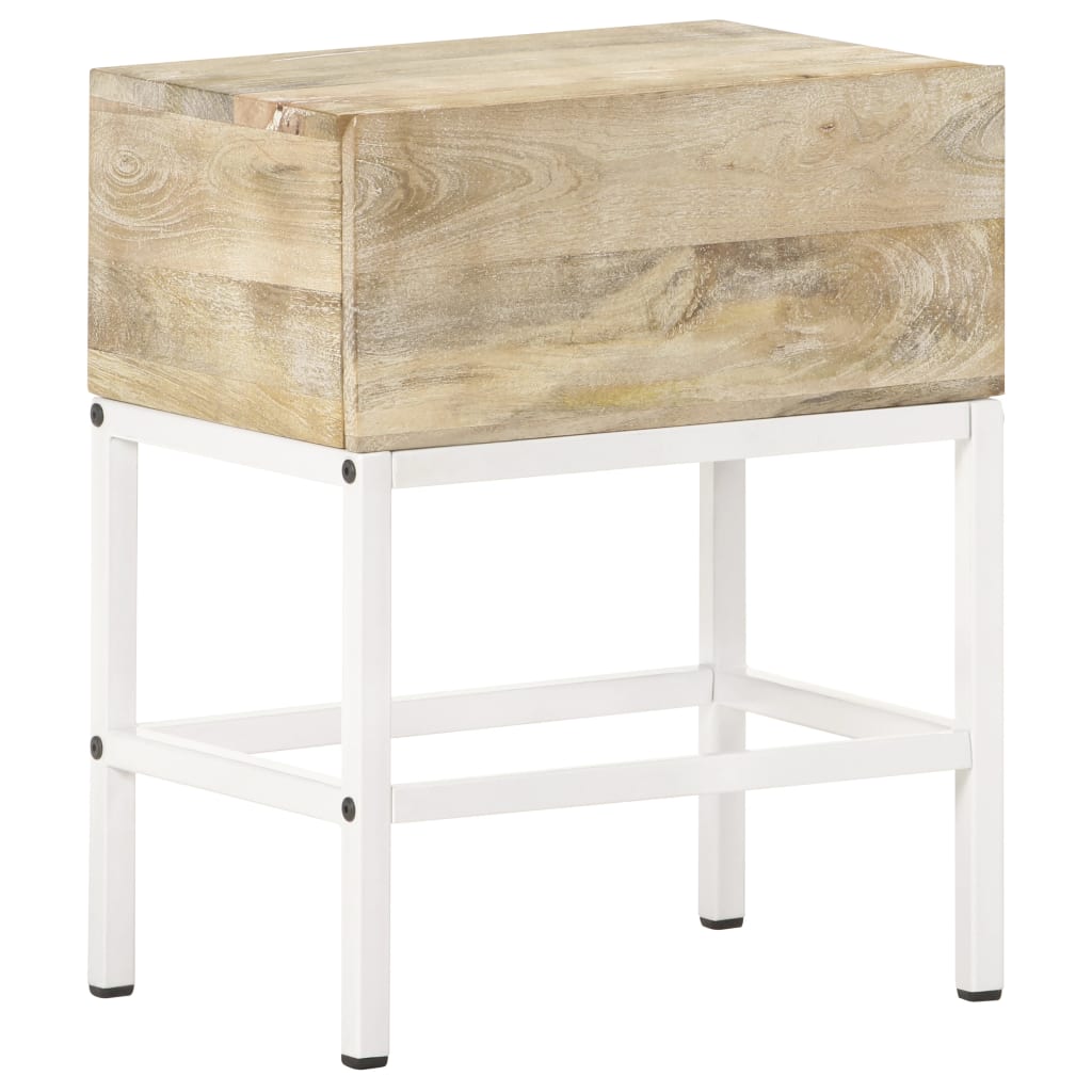 Comodino 40x30x50 cm in Legno Massello di Mango | homemem39