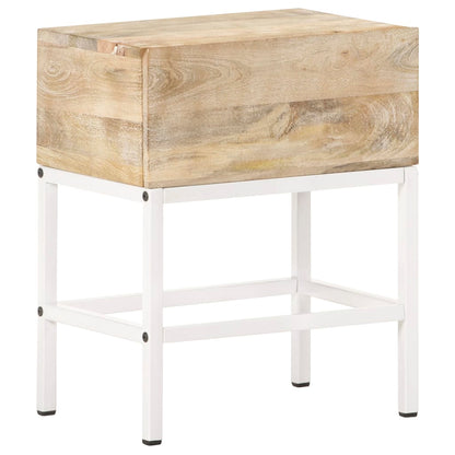 Comodino 40x30x50 cm in Legno Massello di Mango | homemem39