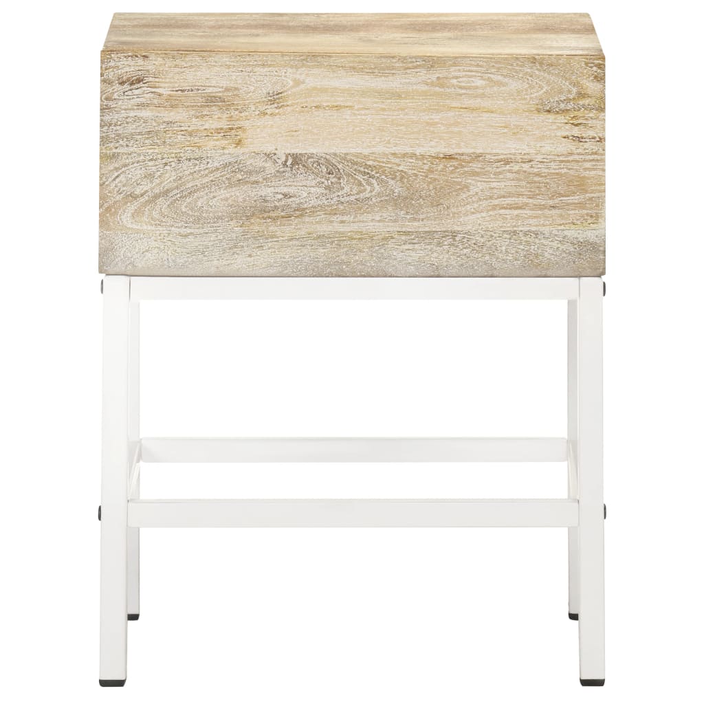Comodino 40x30x50 cm in Legno Massello di Mango | homemem39