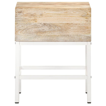 Comodino 40x30x50 cm in Legno Massello di Mango | homemem39