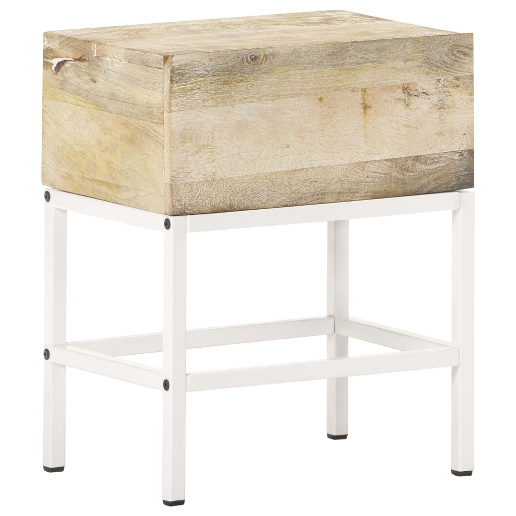 Comodino 40x30x50 cm in Legno Massello di Mango | homemem39
