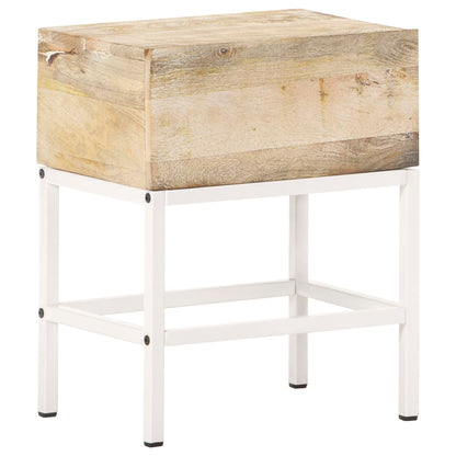 Comodino 40x30x50 cm in Legno Massello di Mango | homemem39