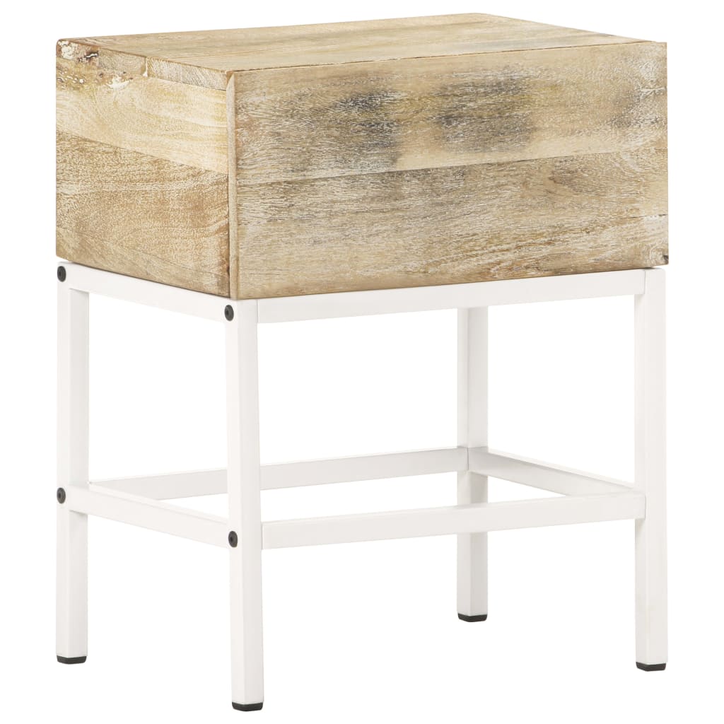 Comodino 40x30x50 cm in Legno Massello di Mango | homemem39