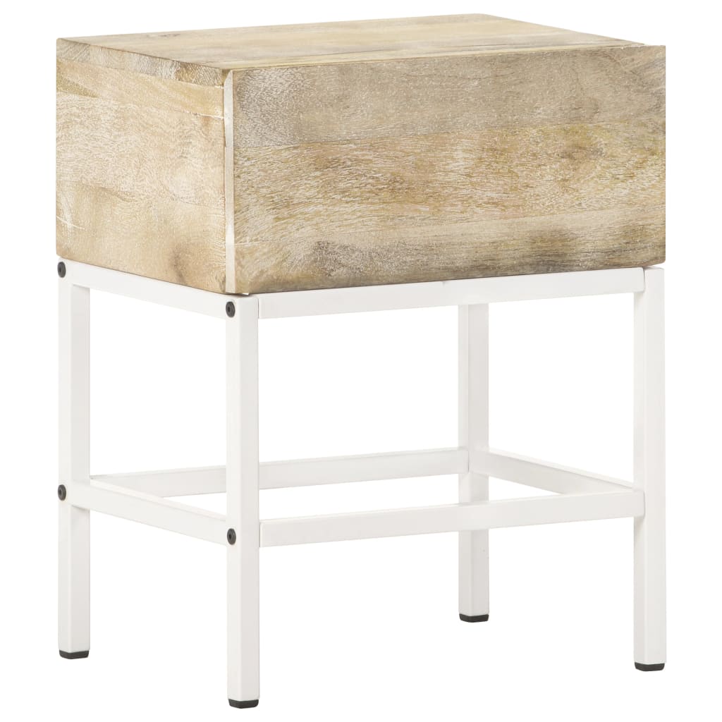Comodino 40x30x50 cm in Legno Massello di Mango | homemem39