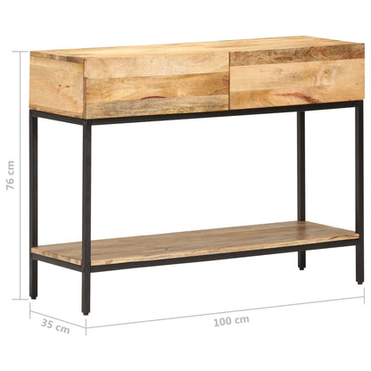 Tavolo Consolle 100x35x76 cm in Legno Massello di Mango