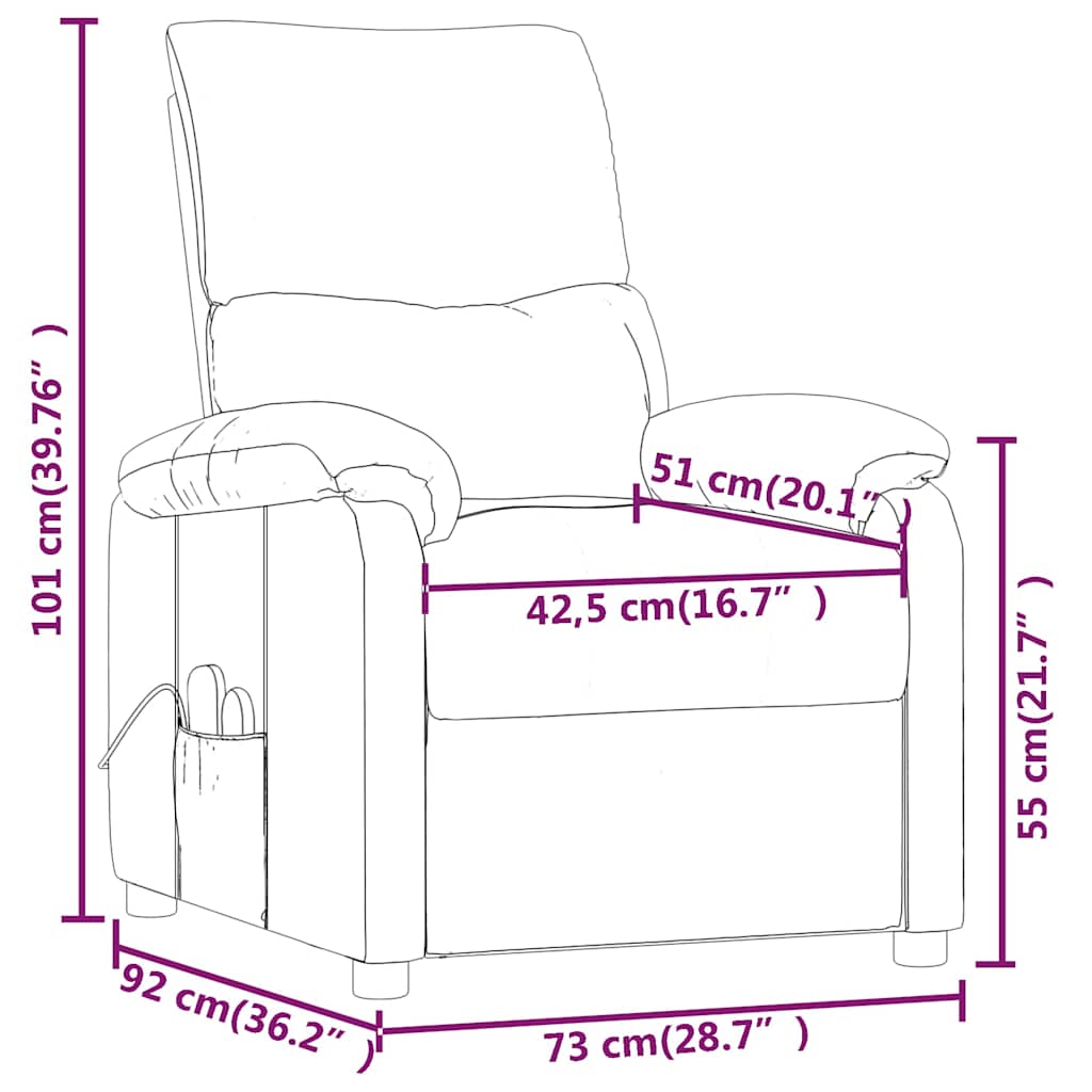 Poltrona Massaggiante in Tessuto Grigio Chiaro - homemem39