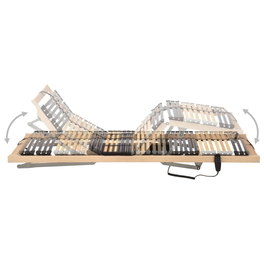 Letto con Telaio a Doghe Elettrico 42 Doghe 7 Zone 90x200 cm | homemem39