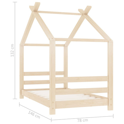 Giroletto per Bambini in Legno Massello di Pino 70x140 cm | homemem39