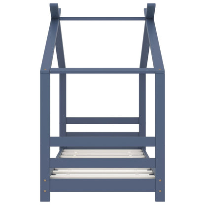 Giroletto per Bambini Grigio in Massello di Pino 70x140 cm | homemem39