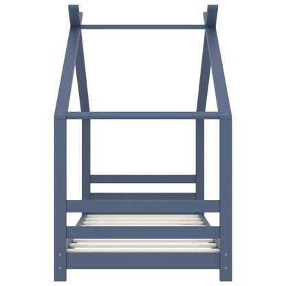 Giroletto per Bambini Grigio in Legno Massello di Pino 80x160cm - homemem39