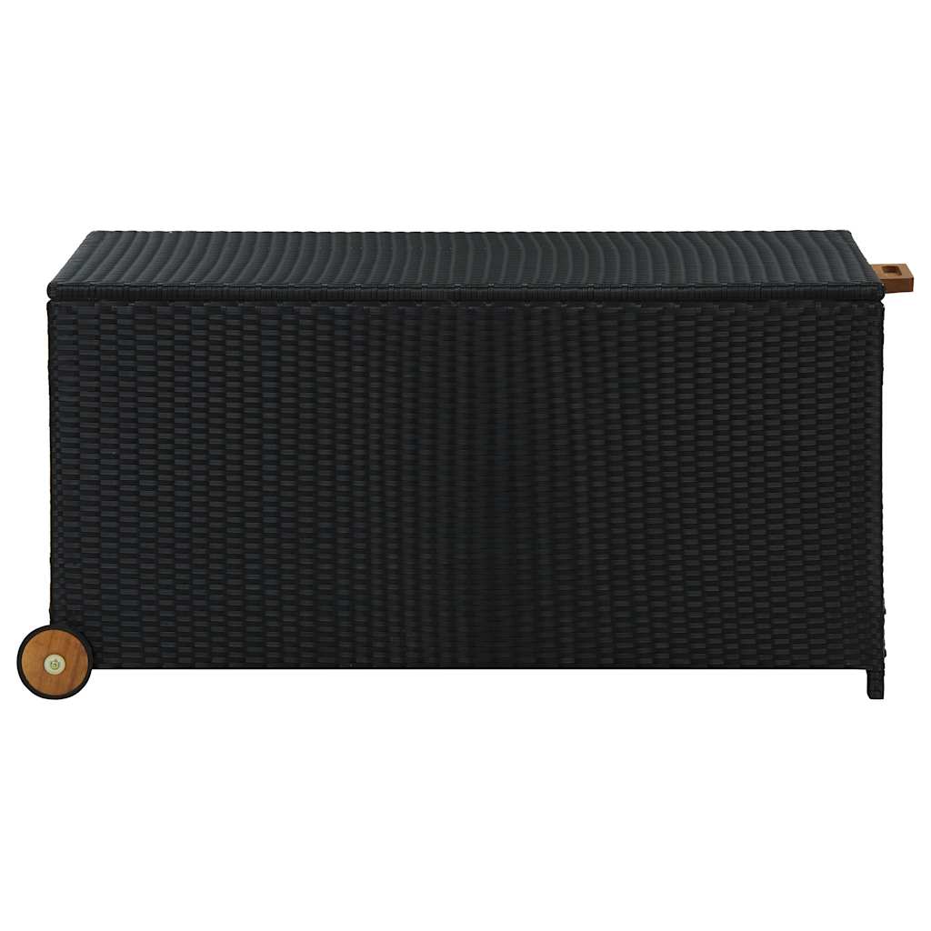 Contenitore da Giardino Nero 120x65x61 cm in Polyrattan - homemem39