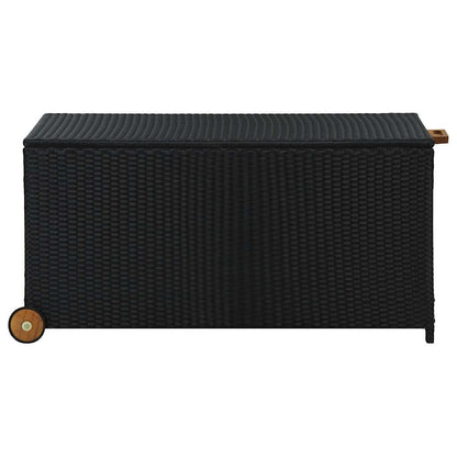 Contenitore da Giardino Nero 120x65x61 cm in Polyrattan - homemem39