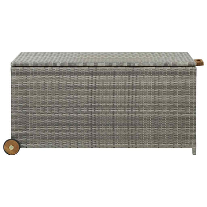 Contenitore da Giardino Grigio Chiaro 120x65x61 cm Polyrattan - homemem39