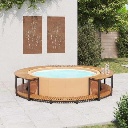 Bordo per Spa 273x53 cm in Legno Massello d'Acacia