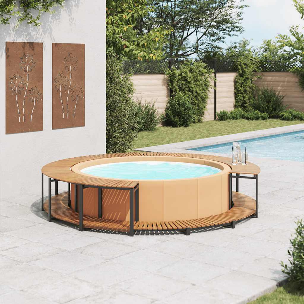 Bordo per Spa 273x53 cm in Legno Massello d'Acacia | homemem39